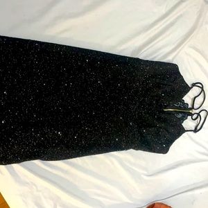 Black sparkly mini dress